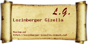 Lozinberger Gizella névjegykártya